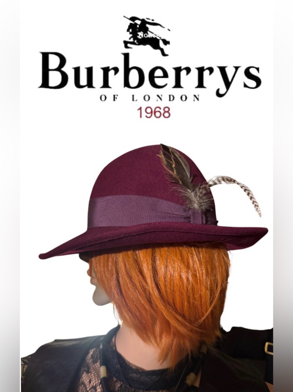 Burberrys Vintage Wool Felt Fedora Hat